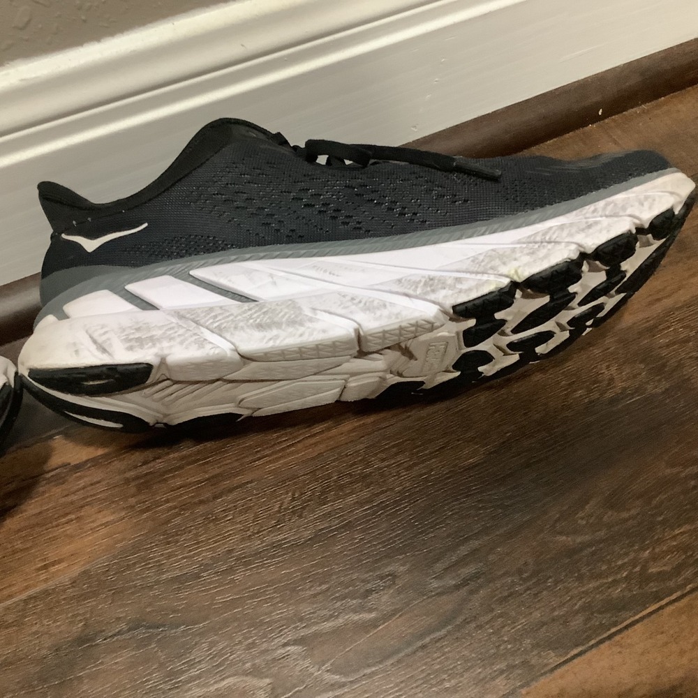 Hoka Clifton 7 Womens Running Shoes Black White Road Sneakers 1110509 BWHT - Picture 8 of 13